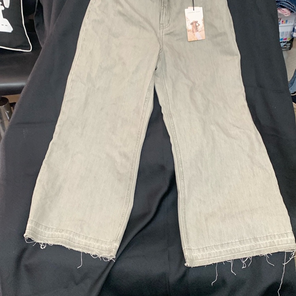 Sincerely Jules Gray Flare & Wide Leg Jeans